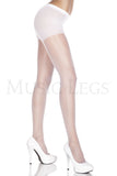 Women's, Classic Control Top Spandex, Pantyhose, Stockings. Music Legs 333 white