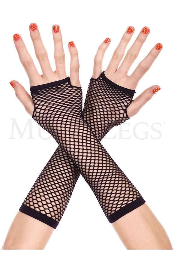 Women's, Thick Mini Diamond Net Arm Warmer, Costume Gloves. Music Legs 415 Black