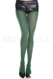 Women's, Fashion Opaque Tights, Stocking. Music Legs 747 H Green