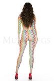 Women's, Rainbow Crop Top With High Waist Tights.  Music Legs 9310