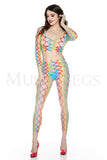 Women's, Rainbow Crop Top With High Waist Tights.  Music Legs 9310