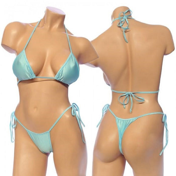 Women's, Tie Side Bikini Set. HE-3001 Baby/Blue