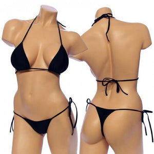 Women's, Tie Side Bikini Set. HE-3001 Black