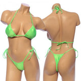 Women's, Tie Side Bikini Set. HE-3001 Green