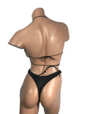 CHZ-1015 Sexy Star Bikini Set. Black