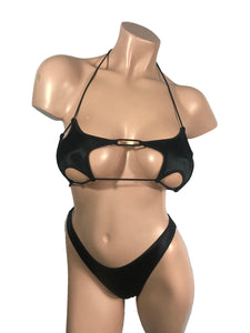 CHZ-1015 Sexy Star Bikini Set. Black