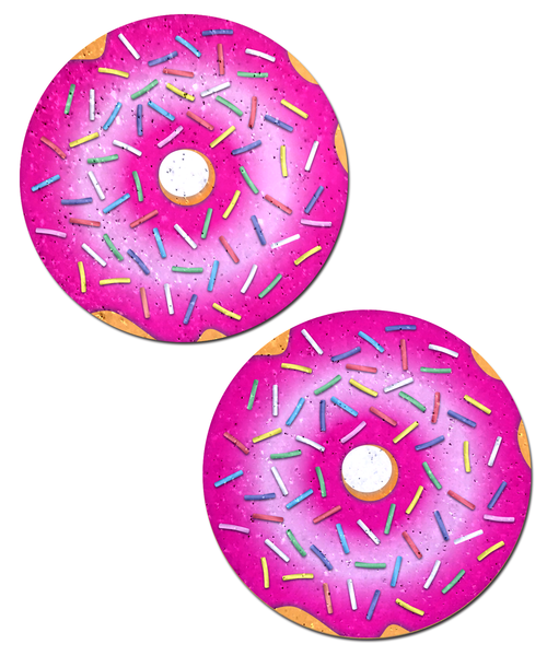 Donut with Pink Icing and Rainbow Sprinkles Nipple Pasties by Pastease.