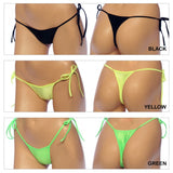 Women's, Exotic,  Side Tie T Back Thong, G-String Bottom. (G-4)