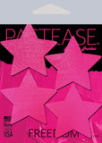 Petites: Two-Pair of Small Neon Pink (backlight reactive) Star Nipple Pasties by Pastease® o/s