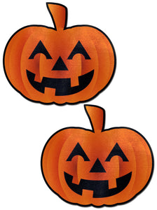 Pumpkin: Spooky Halloween Jack O' Lantern Nipple Pasties by Pastease.