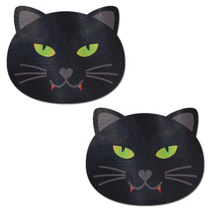 Kitty Cat: Black Vampire Halloween Kitty Cat Nipple Pasties by Pastease.