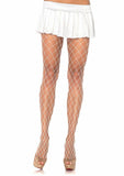 Lady's, Women's Diamond Fishnet Sexy Stockings. Leg Avenue 9005 White