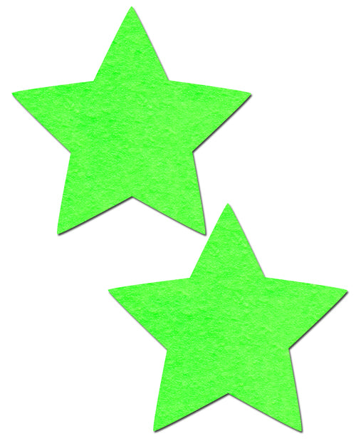 Star: Neon Green and Glow-in-the-Dark Star Nipple Pasties by Pastease.