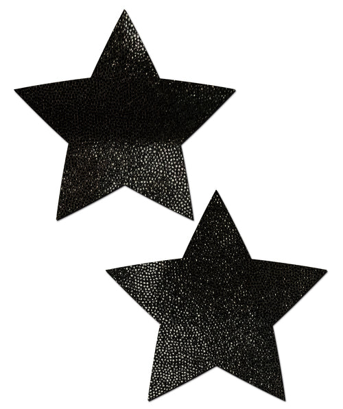 Star: Liquid Black Star Nipple Pasties by Pastease.