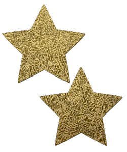 Star: Liquid Gold Star Nipple Pasties by Pastease.