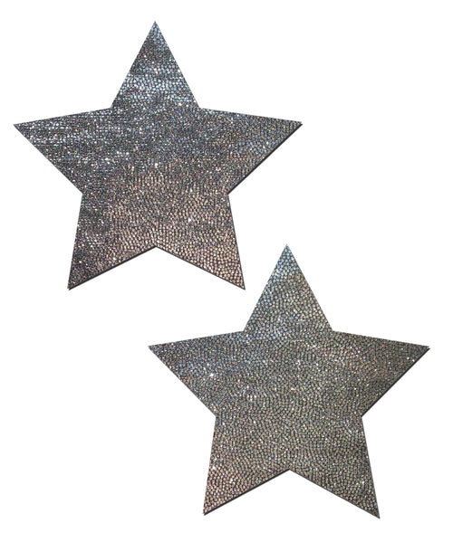 Star: Liquid Silver Star Nipple Pasties by Pastease.
